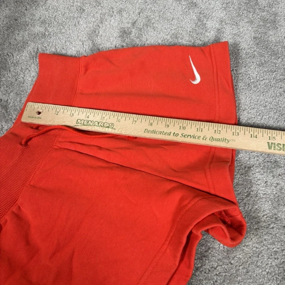 Nike Sportswear Sweat Shorts Womens XS Orange Fleece Phoenix High Waisted Loose